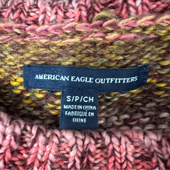 American Eagle Pink and Brown Striped Sweater Size S - Picture 6 of 9
